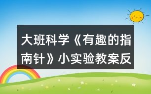 大班科學(xué)《有趣的指南針》（小實(shí)驗(yàn)）教案反思