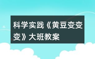 科學實踐《黃豆變變變》大班教案