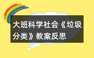 大班科學(xué)社會(huì)《垃圾分類(lèi)》教案反思