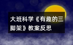 大班科學(xué)《有趣的三腳架》教案反思