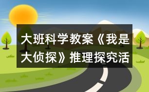 大班科學教案《我是大偵探》推理探究活動反思