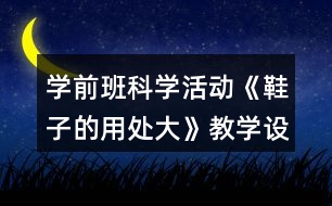 學(xué)前班科學(xué)活動《鞋子的用處大》教學(xué)設(shè)計(jì)與反思