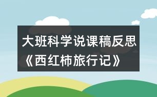 大班科學(xué)說(shuō)課稿反思《西紅柿旅行記》