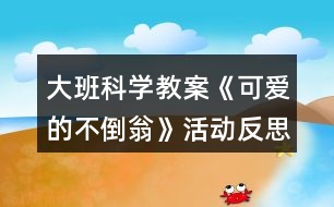 大班科學(xué)教案《可愛的不倒翁》活動反思