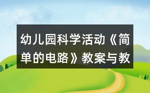 幼兒園科學活動《簡單的電路》教案與教學反思