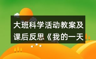 大班科學活動教案及課后反思《我的一天》