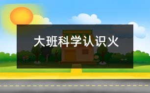 大班科學(xué)：認識火