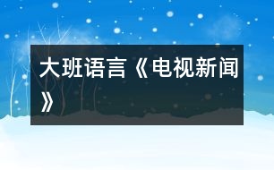 大班語言《電視新聞》