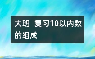 大班  復(fù)習(xí)10以內(nèi)數(shù)的組成