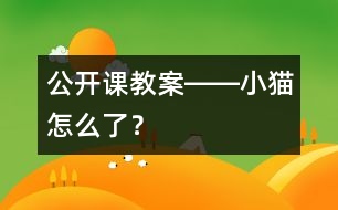 公開課教案――小貓怎么了？