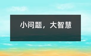 小問題，大智慧