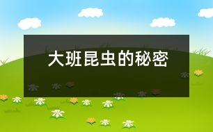 大班：昆蟲(chóng)的秘密