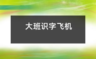 大班識字：飛機