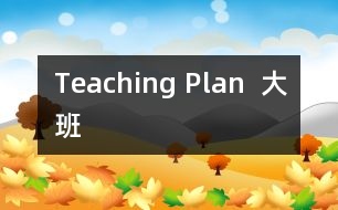 Teaching Plan  大班