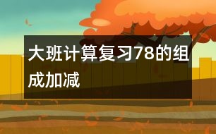 大班計算：復(fù)習(xí)7、8的組成、加減