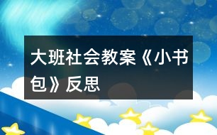 大班社會(huì)教案《小書(shū)包》反思