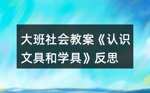 大班社會教案《認(rèn)識文具和學(xué)具》反思