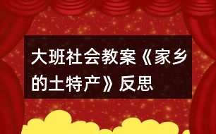 大班社會(huì)教案《家鄉(xiāng)的土特產(chǎn)》反思