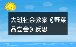 大班社會教案《野菜品嘗會》反思