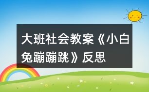 大班社會(huì)教案《小白兔蹦蹦跳》反思