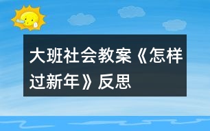 大班社會(huì)教案《怎樣過新年》反思