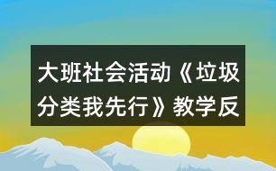 大班社會(huì)活動(dòng)《垃圾分類我先行》教學(xué)反思