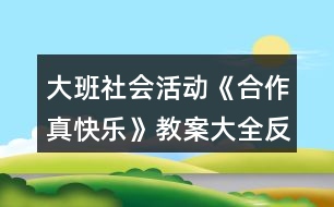 大班社會活動《合作真快樂》教案大全反思