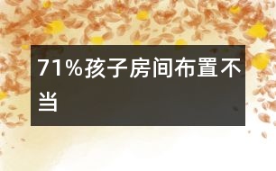 71%孩子房間布置不當