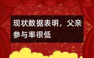 現(xiàn)狀：數(shù)據(jù)表明，父親參與率很低