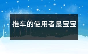 推車的使用者是寶寶