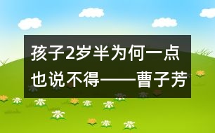 孩子2歲半為何一點也說不得――曹子芳回答