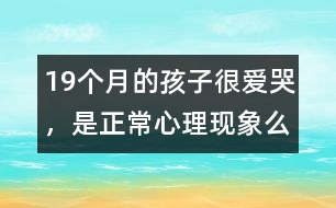 19個(gè)月的孩子很愛哭，是正常心理現(xiàn)象么