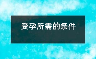 受孕所需的條件