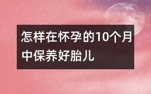 怎樣在懷孕的10個月中保養(yǎng)好胎兒