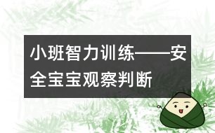 小班智力訓(xùn)練――安全寶寶（觀察、判斷、安全意識、語言）