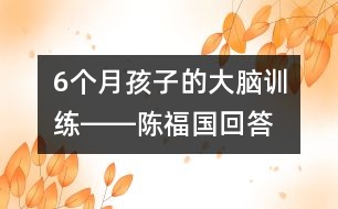 6個(gè)月孩子的大腦訓(xùn)練――陳福國(guó)回答