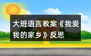 大班語(yǔ)言教案《我愛(ài)我的家鄉(xiāng)》反思