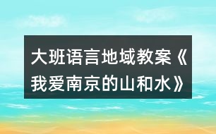 大班語(yǔ)言地域教案《我愛南京的山和水》反思