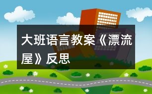 大班語(yǔ)言教案《漂流屋》反思