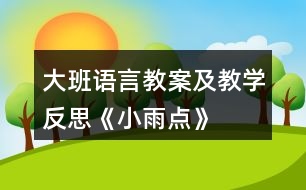 大班語言教案及教學(xué)反思《小雨點(diǎn)》