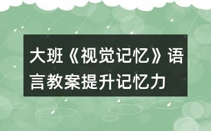 大班《視覺(jué)記憶》語(yǔ)言教案提升記憶力