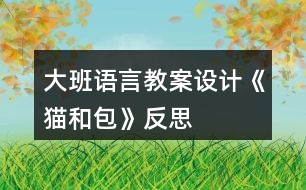 大班語言教案設(shè)計——《貓和包》反思