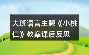 大班語言主題《小桃仁》教案課后反思