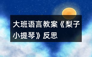 大班語言教案《梨子小提琴》反思