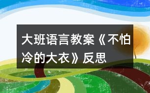 大班語言教案《不怕冷的大衣》反思