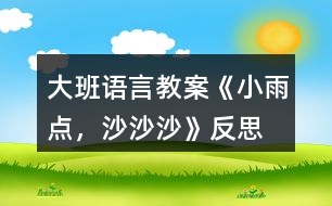 大班語言教案《小雨點(diǎn)，沙沙沙》反思