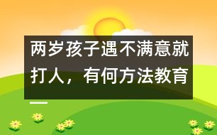 兩歲孩子遇不滿意就打人，有何方法教育――王文革回答