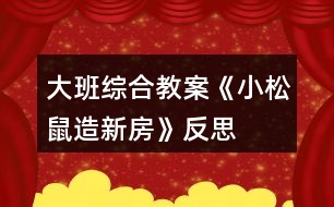 大班綜合教案《小松鼠造新房》反思