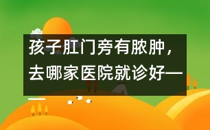 孩子肛門旁有膿腫，去哪家醫(yī)院就診好――謝曉恬回答