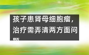 孩子患腎母細(xì)胞瘤，治療需弄清兩方面問題